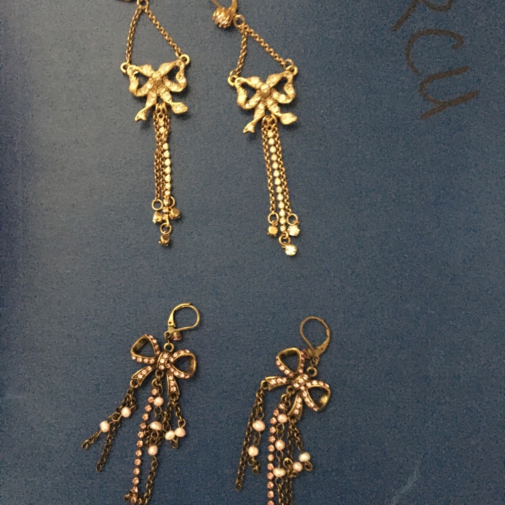 *reserved two pairs Betsey Johnson bow earrings